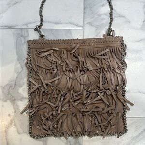 Fringe Tan Shoulder Bag